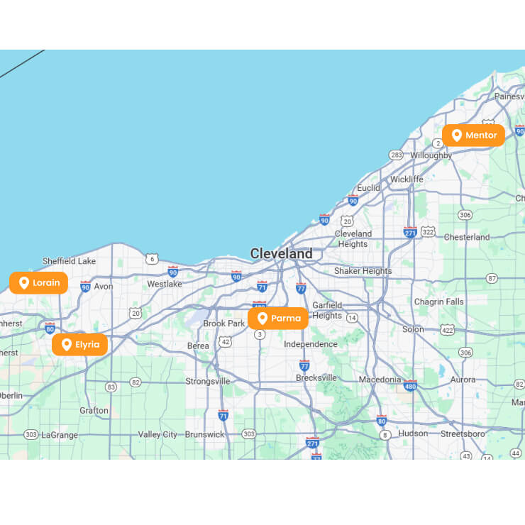 Area code 440 coverage map by PanTerra