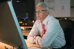 Senior IT manager assessing Microsoft Teams Phone integration