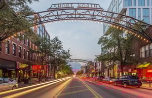 View of the Short North District in Columbus, Ohio